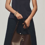 Maeve Anthropologie  High Neck Halter Top Navy Photo 0