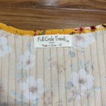 Full‎ circle floral short sleeve knit top womens plus size 2X ribbed lettuce hem Photo 4