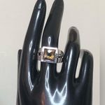 Sterling Silver MICHAEL DAWKINS Smokey Quartz  Starry Night Faceted Cocktail Ring Photo 1