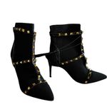 Catherine Malandrino NEW Catherine  Socks Studded Pull On Ankle Boot Black Photo 4