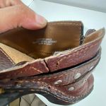Born Concept BOC Women Size 6 Brown Leather Slip On Mule Clog Shoes Buckle Boho Photo 5