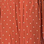 Madewell Dress Womens Medium Orange White Polka Dot Heather Button Front Casual Photo 4