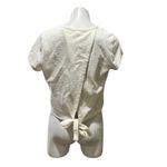 Madewell  Women's Ivory Tie-Back Short Sleeve Top Size M Casual Photo 3