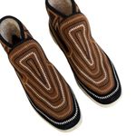 Bernardo EUC  Leather and Sheepskin Drea Embroidered Booties Brown Black Size 7 Photo 2