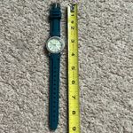Women’s vintage teal/crystal rubber adjustable watch one size measurements shown Blue Photo 3