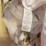 Bailey blue  Floral Lace Dress L Zip Back Photo 6