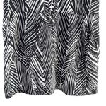 ZARA 100% Linen Zebra Print Mini Shirt Dress Short Sleeves Black White, Size XS Photo 6