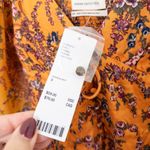 Urban Outfitters Womens Milkmaid Top Size S Orange Floral Boho Crop Romantic NWT Photo 4