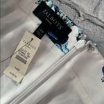 Talbots Woman Size 14W Floral Aqua Blue White Pencil Skirt NEW $119 Art to Wear Photo 3