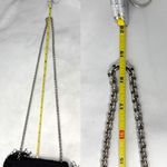 Christian Louboutin Belted Fringe Suede Crossbody Bucket Bag Chain Strap Black Photo 10