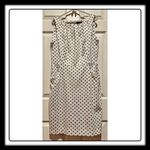 CHAPS  dress - white with black polka dots - size 14. Flattering. Pockets! Photo 1
