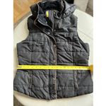 Prince Fox Black Quilted Puffer Vest Faux Fur Collar Winter Outerwear Photo 6