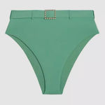 We Wore What XL Green Emily High Waisted Bikini Swim Bottoms in Crème De Menthe Photo 0