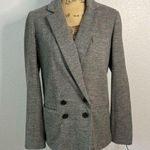J.Crew Women sz 4 Grey Benny Double Breasted Wool Blazer Preppy Office Oversized Photo 0