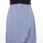 Hurley  Women’s Strapless Polka Dot Flowy Black Chambray Dress Photo 0