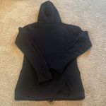 Vince Wool Cashmere Blend Hoodie Sweater L/S w Pockets Drawstring Hem Black XS Photo 11