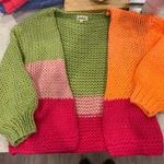 Color Block Cardigan Multiple Size L Photo 0