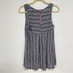 W5  Blue Striped Swing Tank Top Sleeveless Blouse Womens S Beachy Casual Photo 5