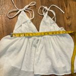 Princess Polly Tie Triangle Blouse Size 8 White Baby Doll Flowy Tank Flutter Photo 3