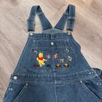 Disney  Blue Jean Denim Overalls Pooh Bear Women’s Large Relaxed Fit Loose 90s Photo 1