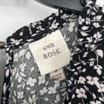 Knox Rose Boho Ditsy Floral Tiered Dress Black Cream Long Balloon Sleeves Size M Photo 8