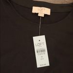 Loft New With Tags  Petite Outlet Black Jersey Knit Swing Dress Sz MP Photo 4