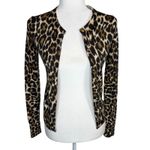 J.Crew  XXS 100% Merino Wool‎ Leopard Animal Print Cardigan Buttons Luxury Photo 3