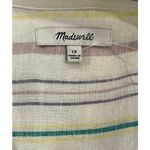 Madewell Plus Linen-Blend Daily Shirt in Rainbow Stripe Size 1X Photo 4