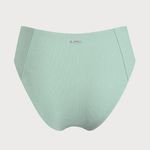 BERLOOK Cyan Ribbed Seam Full Coverage Bikini Bottom ONLY 21 Blue Size XS Photo 5