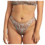 Everlane NWT Swim Bikini Bottoms Nyle Thigh High Pearl Floral XL Photo 0