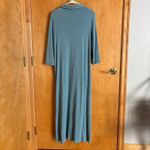 Fresh Produce  Sportswear Shirt Dress Blue Button Down Maxi Collared Pockets S Photo 4