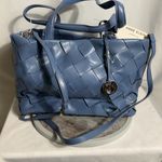 Anne Klein Elemental Blue Woven Tote Bag with Card Case Shoulder Crossbody Photo 0