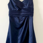 David's Bridal  Cocktail Bridesmaid Dress in Navy Size 14 Photo 0