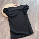 J.Crew  vintage ribbed tshirt w/‎ cotton poplin puff sleeves Photo 6