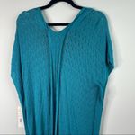 Mikael Aghal‎ blue gray open knit poncho dress Photo 6