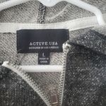 Active USA  Charcoal Zip-Up Jacket Size Large Cropped Style Photo 1