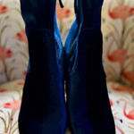Steve Madden  Bright Blue Velvet heeled boots! Sz 7.5 Photo 0