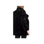 ZARA π Shiny Faux Fur Draped Front Cuddly Soft Teddy Coat π Black π Medium Photo 12