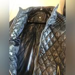 White Mark black hooded puffer coat with detachable hood. Size 1X Photo 2