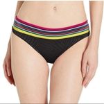 Trina Turk BLACK Zebra Textured Hipster Bikini Swim Bottom NWT Size 6 Photo 1