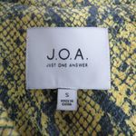 J.O.A. Green Snakeskin Python Print Long Jacket Satin Lining Small Photo 4