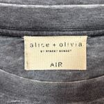 Alice + Olivia Cold Shoulder Burn Out Long Sleeve Gray Top Size Medium Photo 5