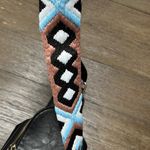 Unbranded‎ Black Vegan Leather Sling Bag Embroidered Strap Photo 1