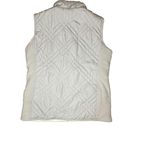 IZOD Puffer Vest Reversible Zip Up Fleece Lightweight Grayish White Vest Sz S Photo 3