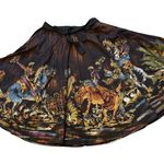 Vintage 1950’s/1960’s Matador Hand Painted Sequined Mexican Cotton Circle Skirt Black Size M Photo 0