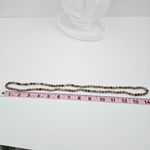 Jasper Bead Oatmeal Disp. Crystal Long necklace Brown Photo 7