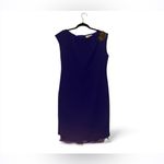 Teri Jon Rickie Freeman Royal Blue Embellished Shoulder Sheath Dress – Size 8 Photo 3