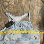 VULL Light Blue Speckle Keyhole Racer Back Sports Bra, size XL NWT Photo 5