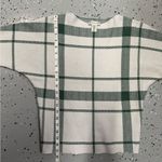 Adrienne Vittadini  Crewneck Dolman 3/4 sleeve plaid‎ Sweater Womens xs green Photo 12