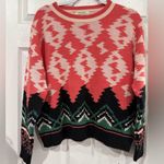 Anthropologie Aldomartins Nieves Geometric Sweater Pink Photo 4